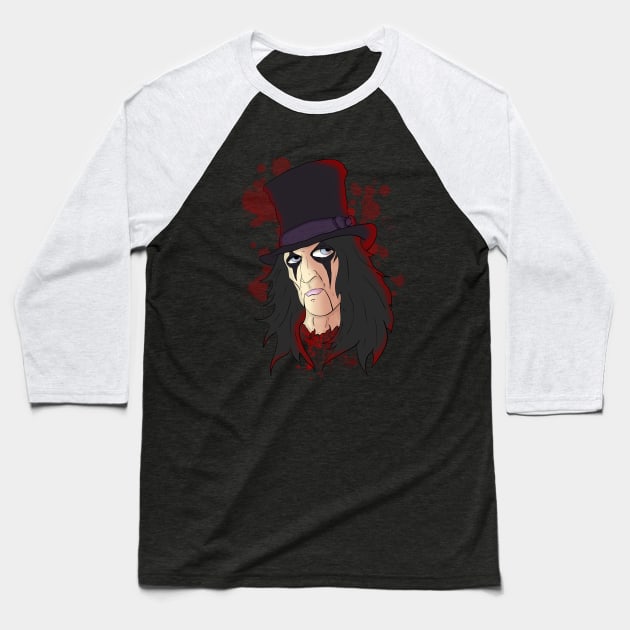 Alice Cooper Baseball T-Shirt by schockgraphics